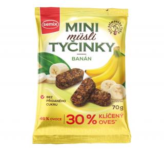 Mini tyčinky müsli Banán 70 g SEMIX