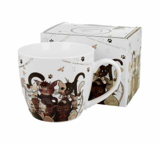 Porcelánový hrnek 460 ml Cats family