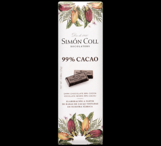 Simón Coll hořká 99% čokoláda 25 g