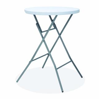 Skládací bistro stolek 80cm (Tento skládací stoleček se nejčastěji používá jako bistro stůl, party stůl či barový stůl. Odolný, pevný a lehký, ideální pro každou příležitost.)