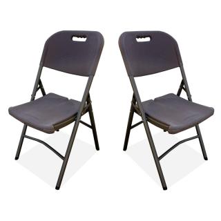 Skládací catering židle hnědá - 2. jakost (Víceúčelová skládací catering židle vhodná pro jakýkoliv event. Lehká, pevná a robustní konstrukce. Pohodlný a praktický design)
