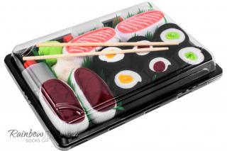 Stylové ponožky Sushi Box (Salmon, Tuna, 3x Maki) Velikost: EU 36-40