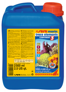 Sera marin COMPONENT 3 trace elements Anionics 2.500ml (Sera marin COMPONENT 3 stopové prvky aniony na 25.000 litrů vody)