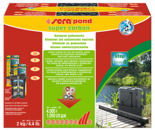 Sera pond super carbon 2000g  (Sera super aktivní uhlí 2 kg až na 4.000 litrů vody)