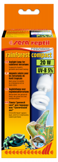 Sera žiarovka reptil rainforest compact 20W (Sera osvetlenie terárií dažďových pralesov 5% UV-B 20W)