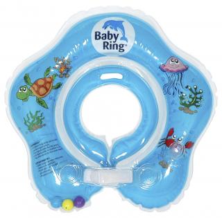 Baby Ring koupací kruh kolem krku - koupání miminek od narození barva: modrá, velikost: střední 3-36měs. (6-36kg)