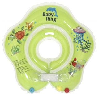 Baby Ring koupací kruh kolem krku - koupání miminek od narození barva: zelená, velikost: malý 0-24 měs. (3-15kg)
