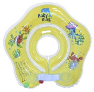 Baby Ring koupací kruh kolem krku - koupání miminek od narození barva: žlutá, velikost: malý 0-24 měs. (3-15kg)