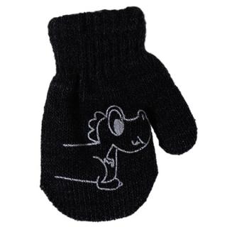 BeSnazzy pletené dětské rukavičky zateplené s obrázkem - chlapecké velikost: 10cm, vzor: černé
