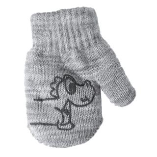 BeSnazzy pletené dětské rukavičky zateplené s obrázkem - chlapecké velikost: 10cm, vzor: světle šedé