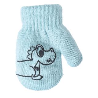 BeSnazzy pletené dětské rukavičky zateplené s obrázkem - chlapecké velikost: 10cm, vzor: světlemodré