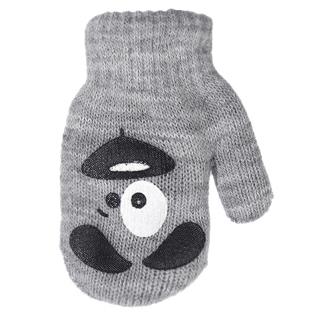 BeSnazzy pletené dětské rukavičky zateplené s obrázkem - chlapecké velikost: 12cm, vzor: světle šedé