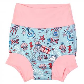 Splash About kojenecké plavky Happy Nappy - dívčí velikost: XL (1-2 roky), vzor: Moře