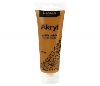 Barvy akrylové 75ml, hnědá světle LUMA