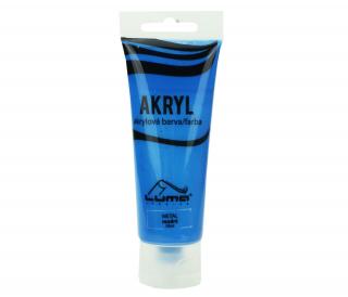 Barvy akrylové 75ml,  METAL modrá LUMA