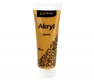 Barvy akrylové 75ml, okrová LUMA