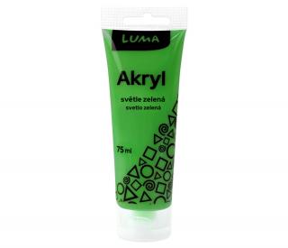 Barvy akrylové 75ml, zelená světle LUMA