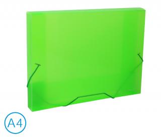 Desky na spisy s gumou, box A4 LUMA, zelené