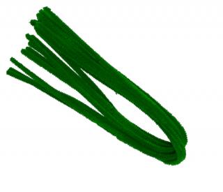 Drátek žinylka 500 x 8mm 10ks - zelená tmavě LUMA