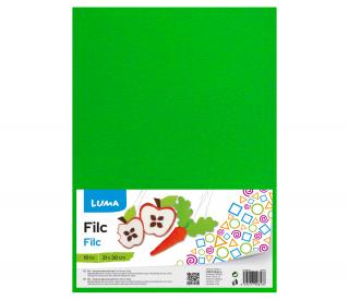 Filc A4 zelený LUMA, 10ks