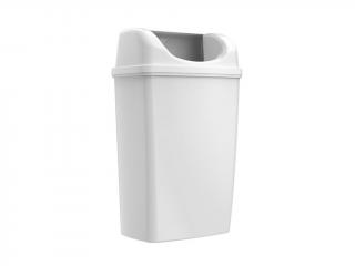 Plastový odpadkový koš PrimaSOFT 50l bílý