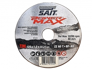 Řezný kotouč SAIT TM ZZ60T POWERMAX rovný Rozměry: 125x1x22,23