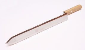Nůž odvíčkovací oboustranně zubatý nerez 28 cm