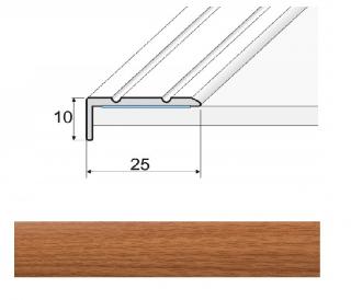 Effector A31D Schodová hrana 25x10, samolepící, délka 270cm Dekor: Buk červený