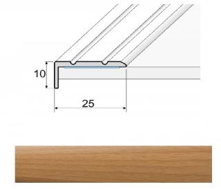 Effector A31D Schodová hrana 25x10, samolepící, délka 270cm Dekor: Buk