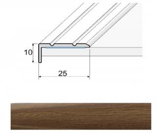 Effector A31D Schodová hrana 25x10, samolepící, délka 270cm Dekor: Ořech chile