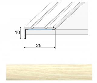 Effector A31D Schodová hrana 25x10, samolepící, délka 270cm Dekor: Sosna bílá