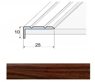 Effector A31D Schodová hrana 25x10, samolepící, délka 90cm Dekor: Mahagon togo