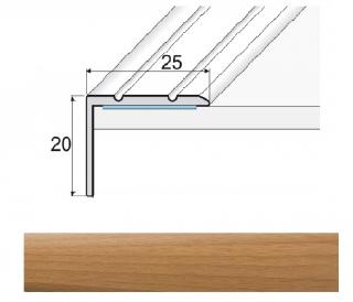 Effector A36D Schodová hrana 25x20, samolepící, délka 90cm Dekor: Buk