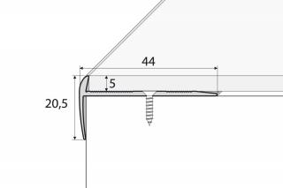 Effector AC27 schodový profil 5mm - šroubovací, délka 270 cm. Dekor: Inox