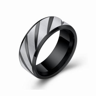 NAKY Ocelový prsten Duncan - Black P4617