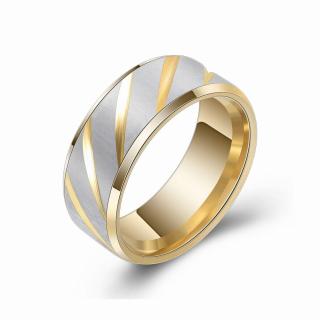 NAKY Ocelový prsten Duncan - Gold P4617