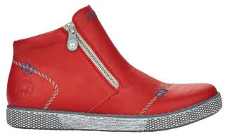 Dámská kotníková obuv dva zipy RIEKER L1260-33 červená 991647 #Velikost: 40