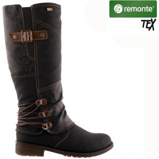 Dámské kozačky REMONTE D8078-01 černá #Velikost: 42