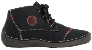 Dámské šněrovací zimní kotníkové boty RIEKER 52502-00 černé #Velikost: 38