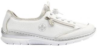 Dámské tenisky volnočasové boty RIEKER L32P2-80 bílé #Velikost: 38