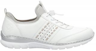 Dámské tenisky vycházkové boty L3259-80 RIEKER bílé #Velikost: 38