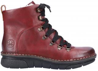 Dámské zimní kotníkové boty RIEKER 73356-35 červené #Velikost: 40