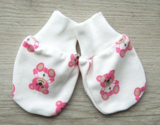 Bavlněné kojenecké rukavičky medvídci v.56-80