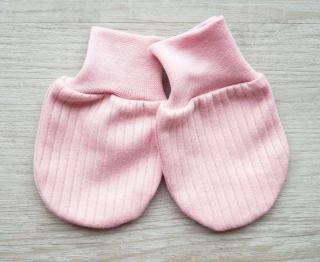 Bavlněné kojenecké rukavičky žebro v.50-80