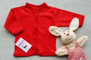 Bavlněný kojenecký kabátek červený v.52-86