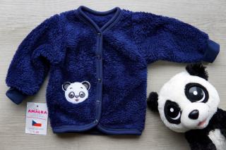Chlupatý kojenecký kabátek, medvídek Panda v.56-86