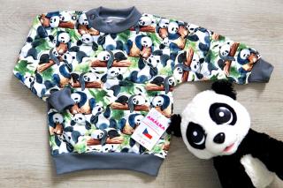 Elastická mikina Medvídek Panda v.80