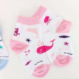 Kojenecké ponožky Moře, růžové 9-15cm