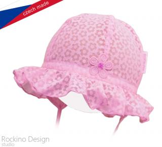 Letní dívčí klobouček růžový v. 40,48