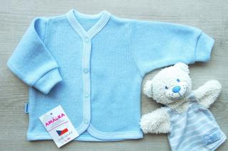 Modrý kojenecký svetřík 100% bavlna v.68-80